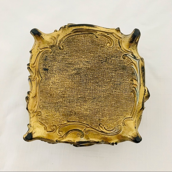 Metal Jewelry Box / Art Nouveau / Vintage / Host Pick - Picture 8 of 13